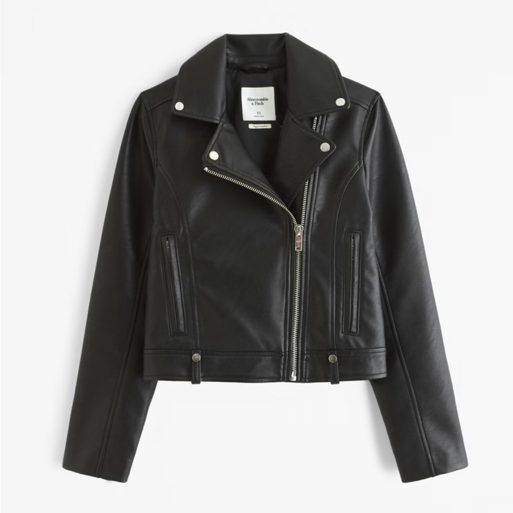 Abercrombie vegan leather jacket
